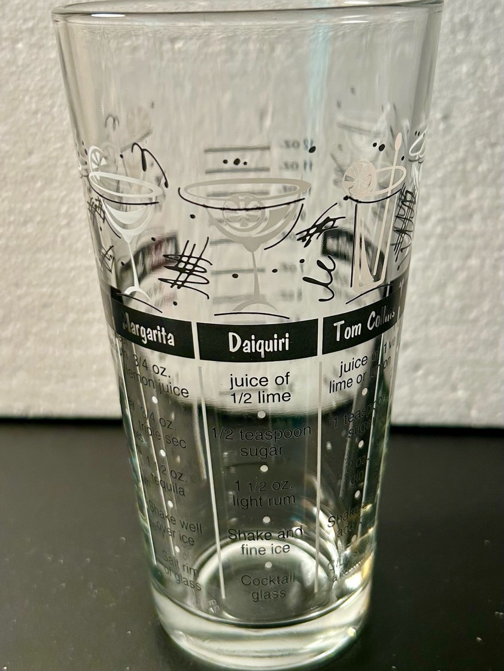 Vintage Libbey cocktail recipe glass